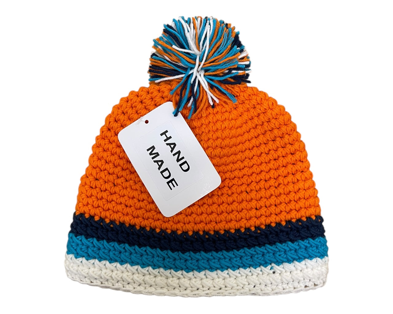 Unisex Hand Made Knitted Beanie Bobble Hat