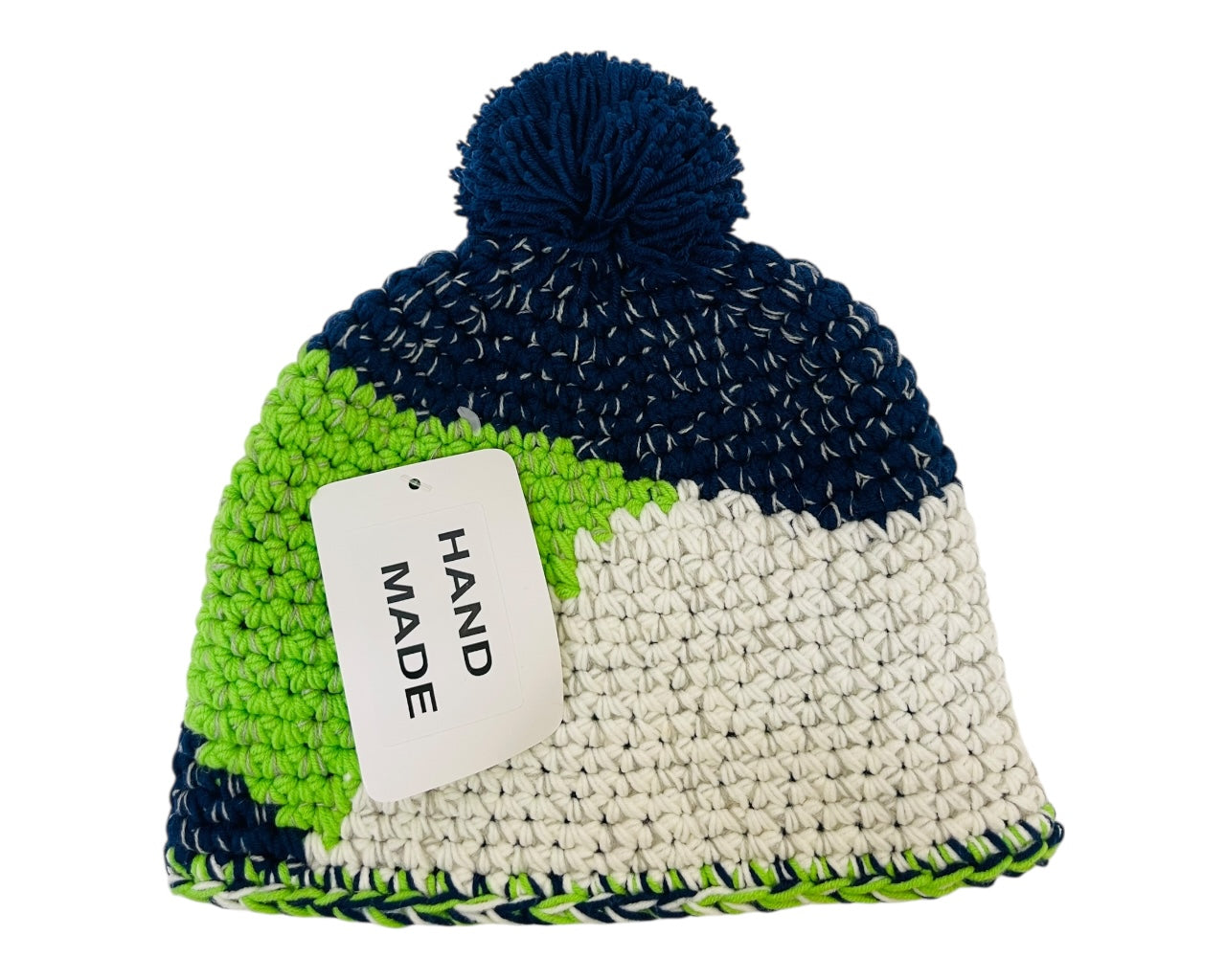 Unisex Hand Made Knitted Beanie Bobble Hat