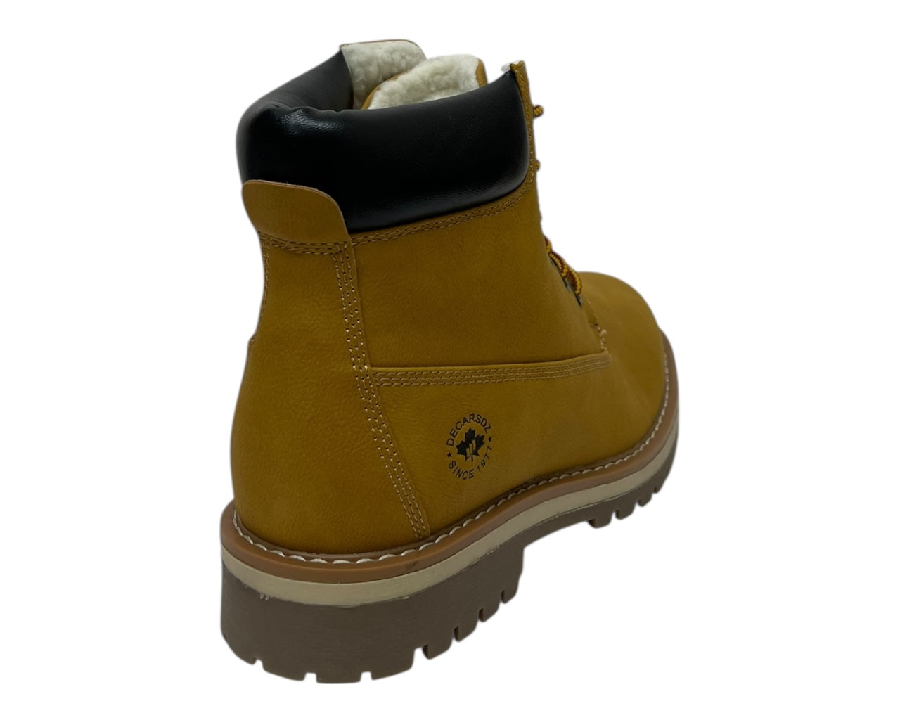 6 Eyelet Faux Leather Lace Up Ankle Boots