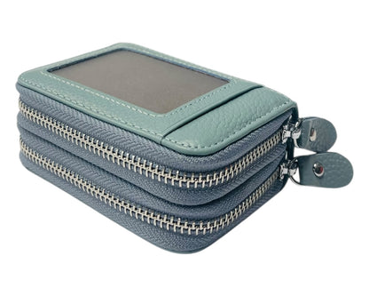 Superbia Genuine Leather RFID Blocking Zip Wallet