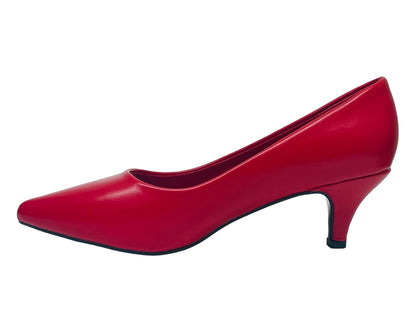 Faux Leather Stiletto Heel Court Shoes