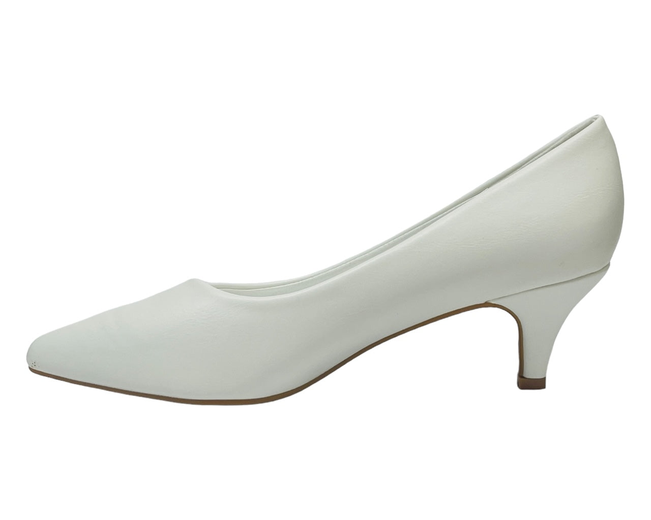 Faux Leather Stiletto Heel Court Shoes