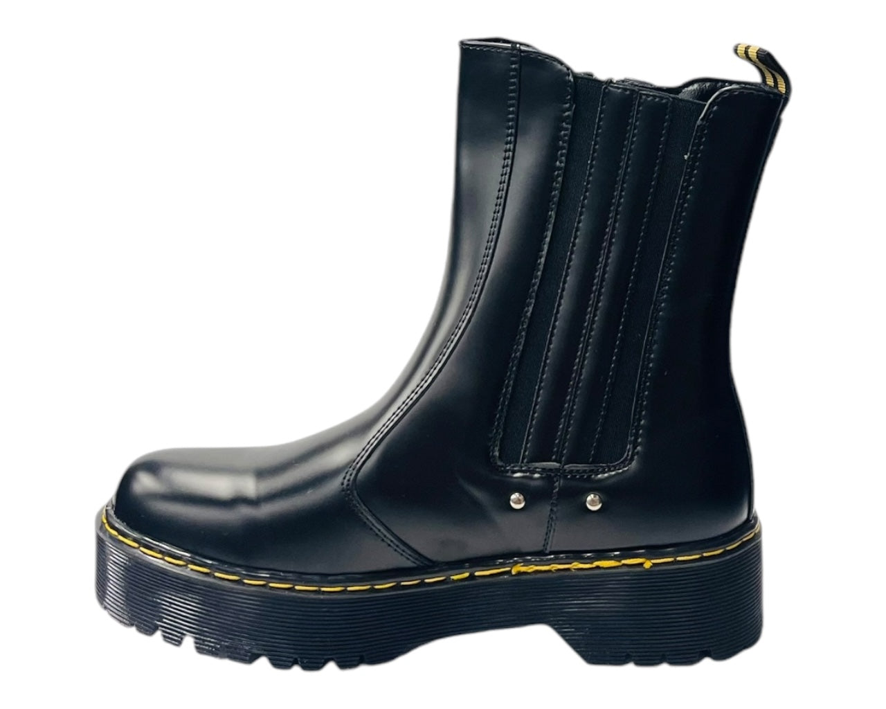Chunky Sole Zip Chelsea Ankle Boots