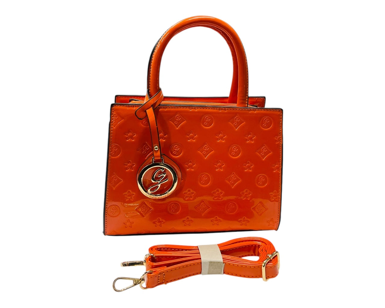 Faux Patent Handbag Tote Bag