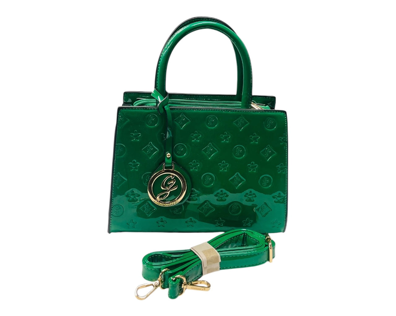 Faux Patent Handbag Tote Bag