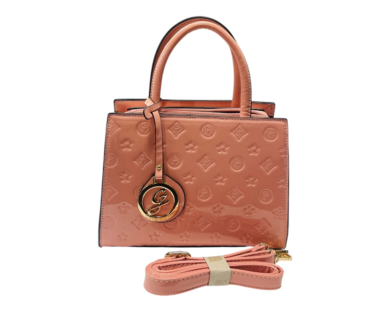 Faux Patent Handbag Tote Bag