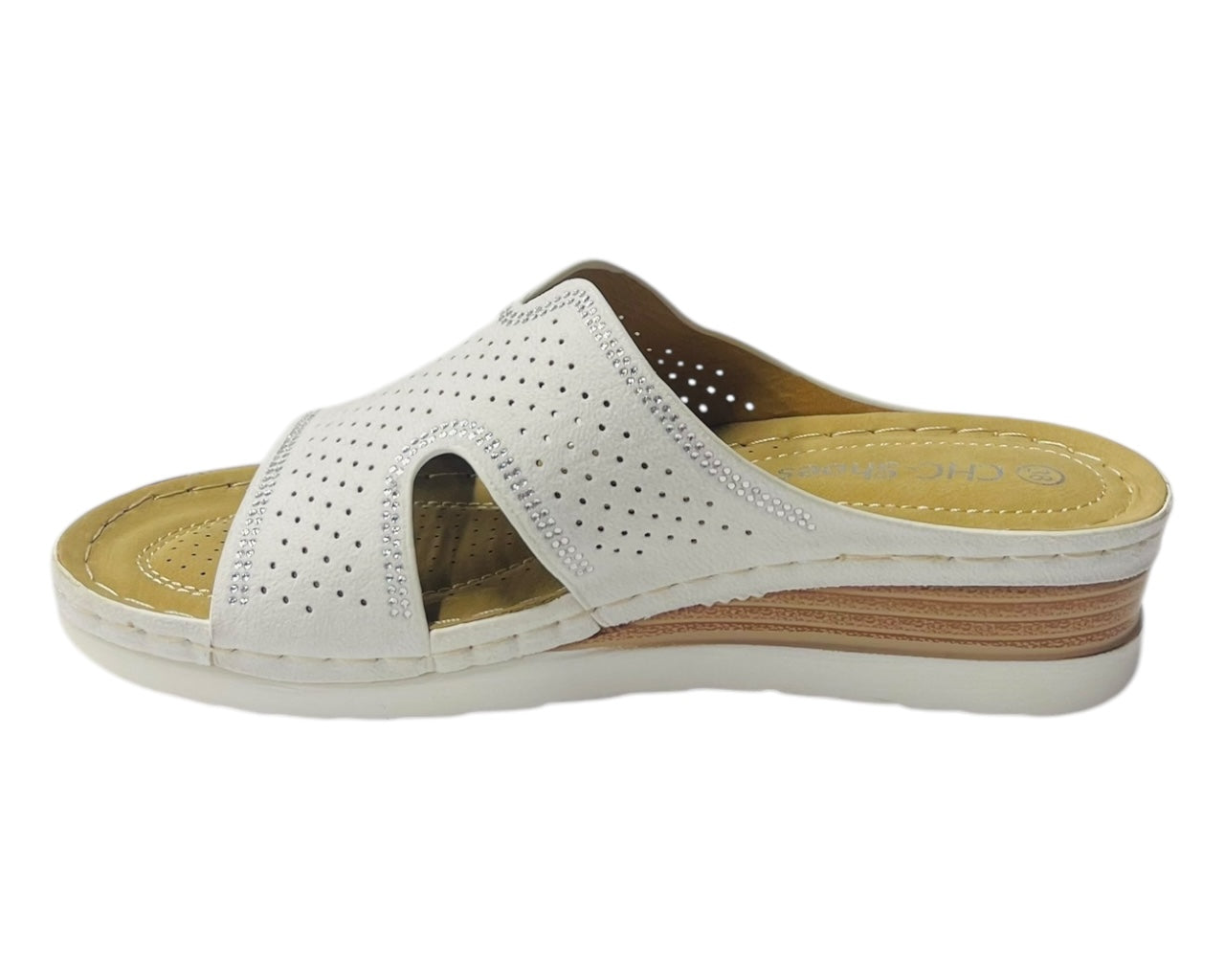 Cross Strap Lightweight Mules Wedge Slider