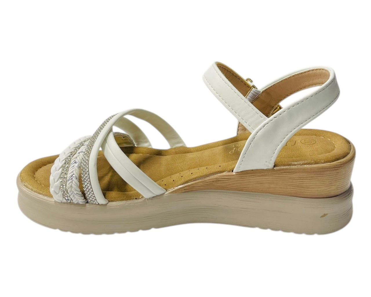 Lightweight Diamante Padded Insole Wedge Sandals