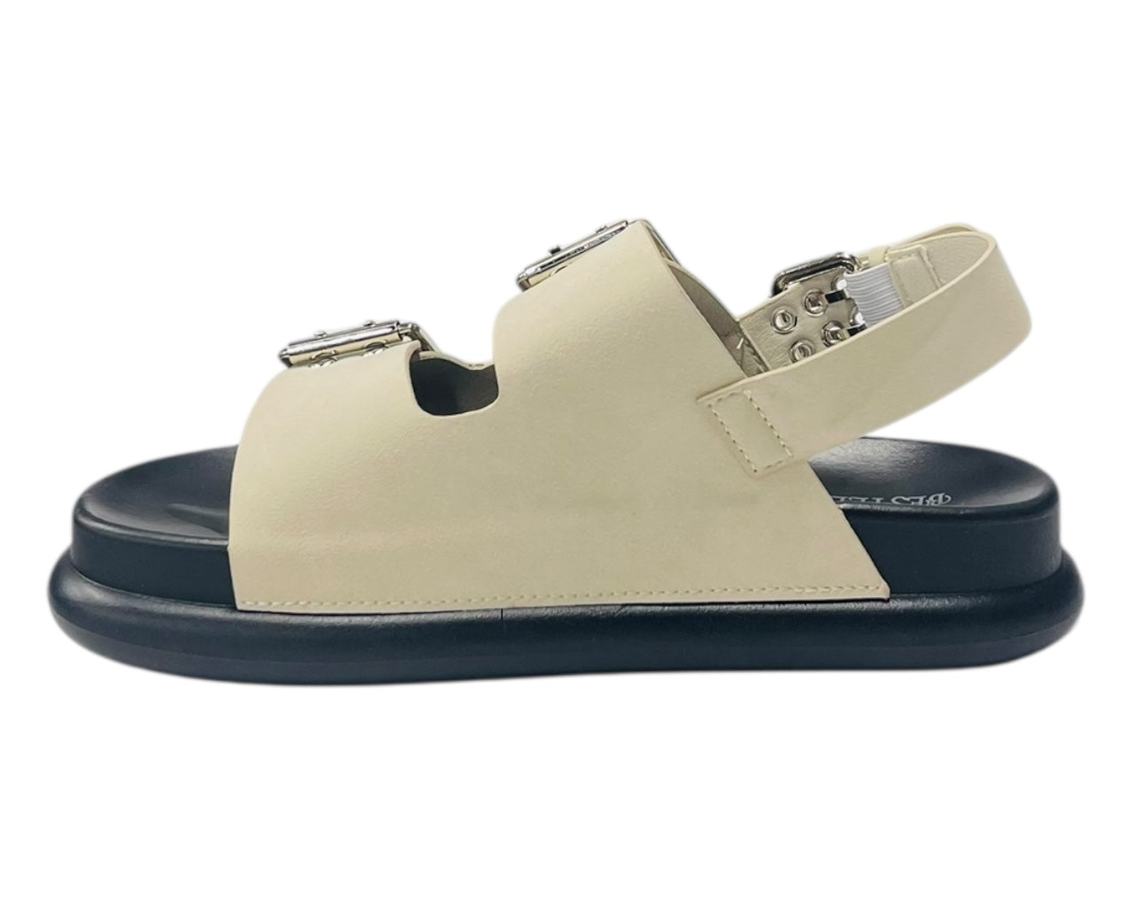 Double Buckle Strap Eyelet Detail Sandals