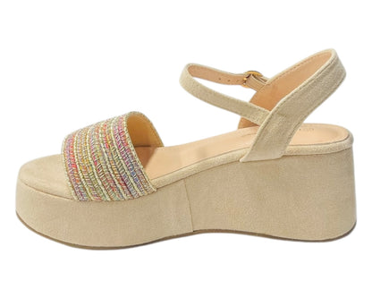 Ankle Strap Platform Wedge Padded Sandals