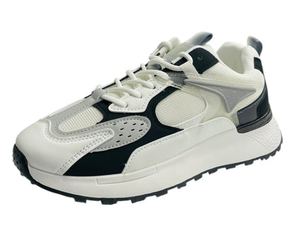 Chunky Sole Mesh Lace Up Trainers