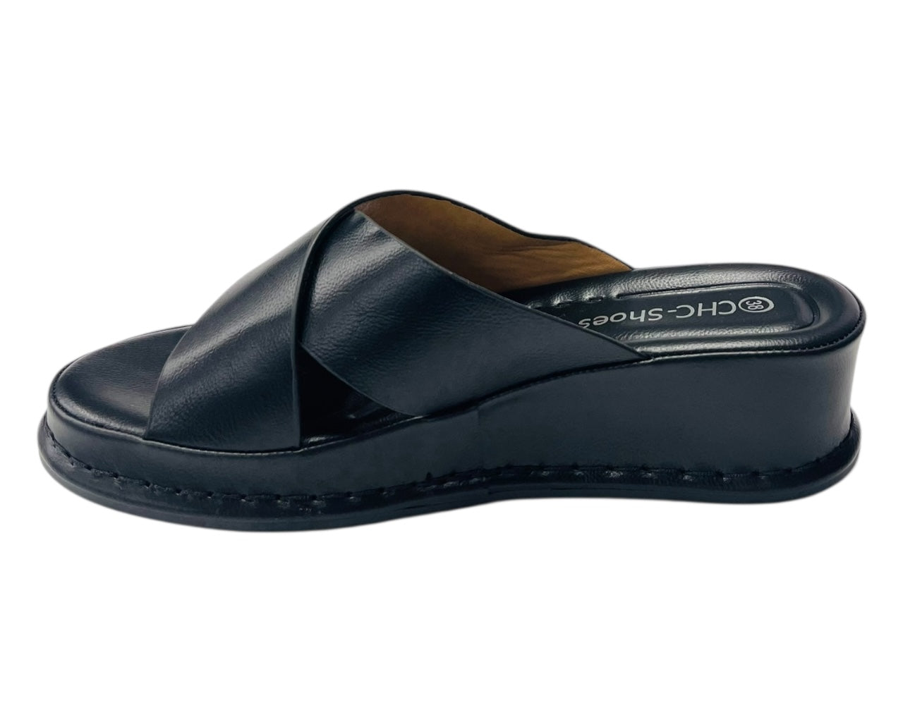 Lightweight Cross Strap Wedge Sandals