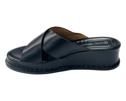 Lightweight Cross Strap Wedge Sandals