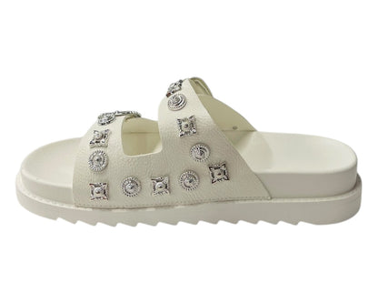 Double Strap Buckle Flat Sole Sandals