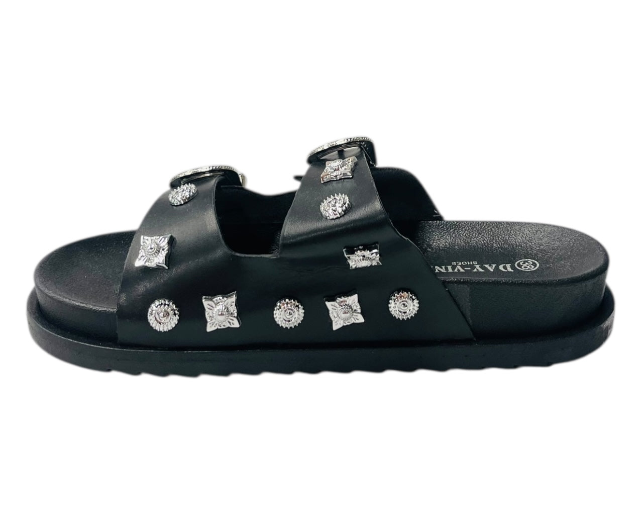 Flat Sole Double Strap Buckle Sandals