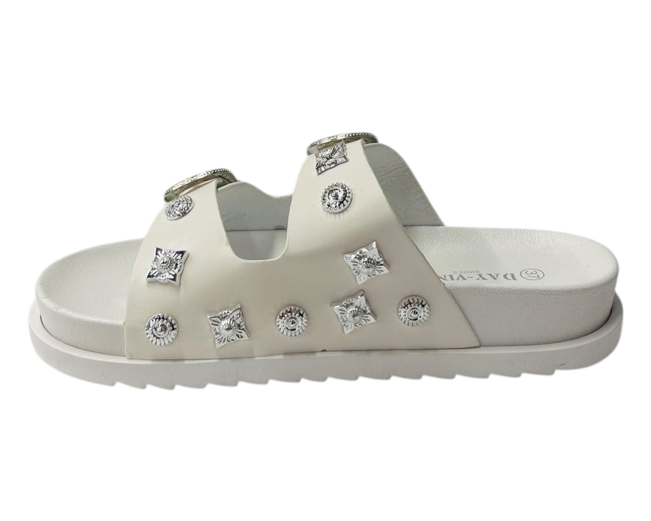 Flat Sole Double Strap Buckle Sandals