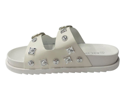 Flat Sole Double Strap Buckle Sandals