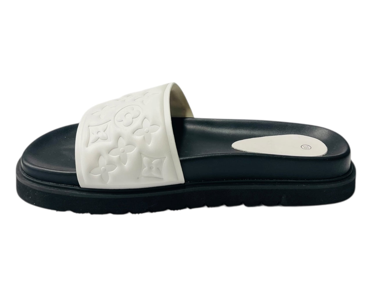 Embossed Front Strap Flat Sliders