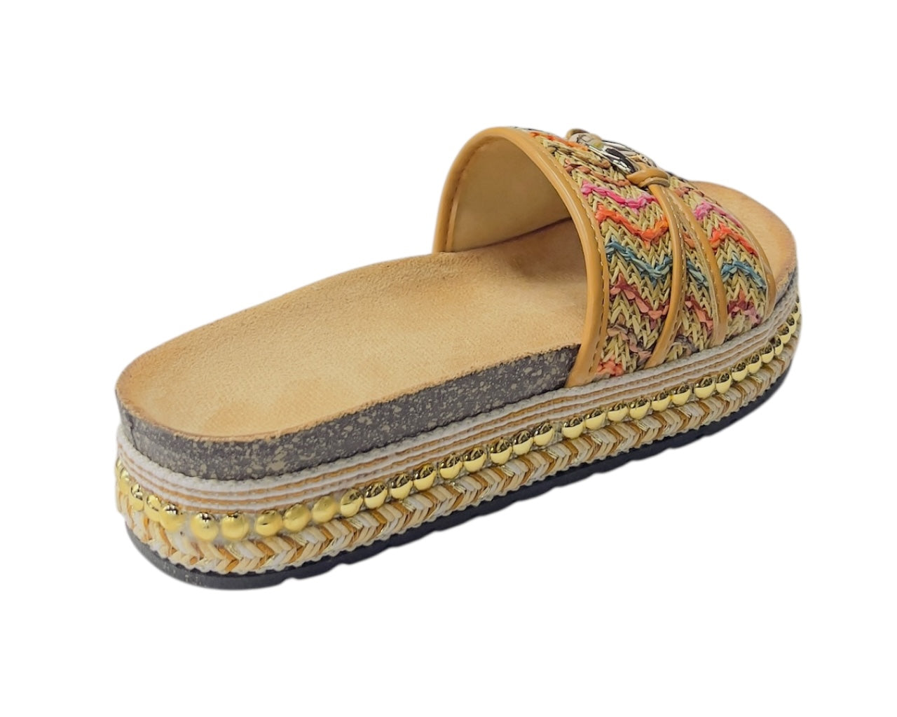Platform Wide Strap Mules Sandals