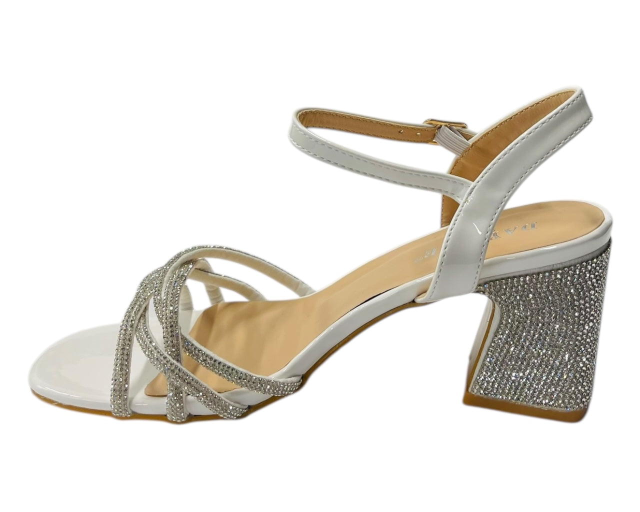 Crossover Diamante Strappy Ankle Strap Shoes