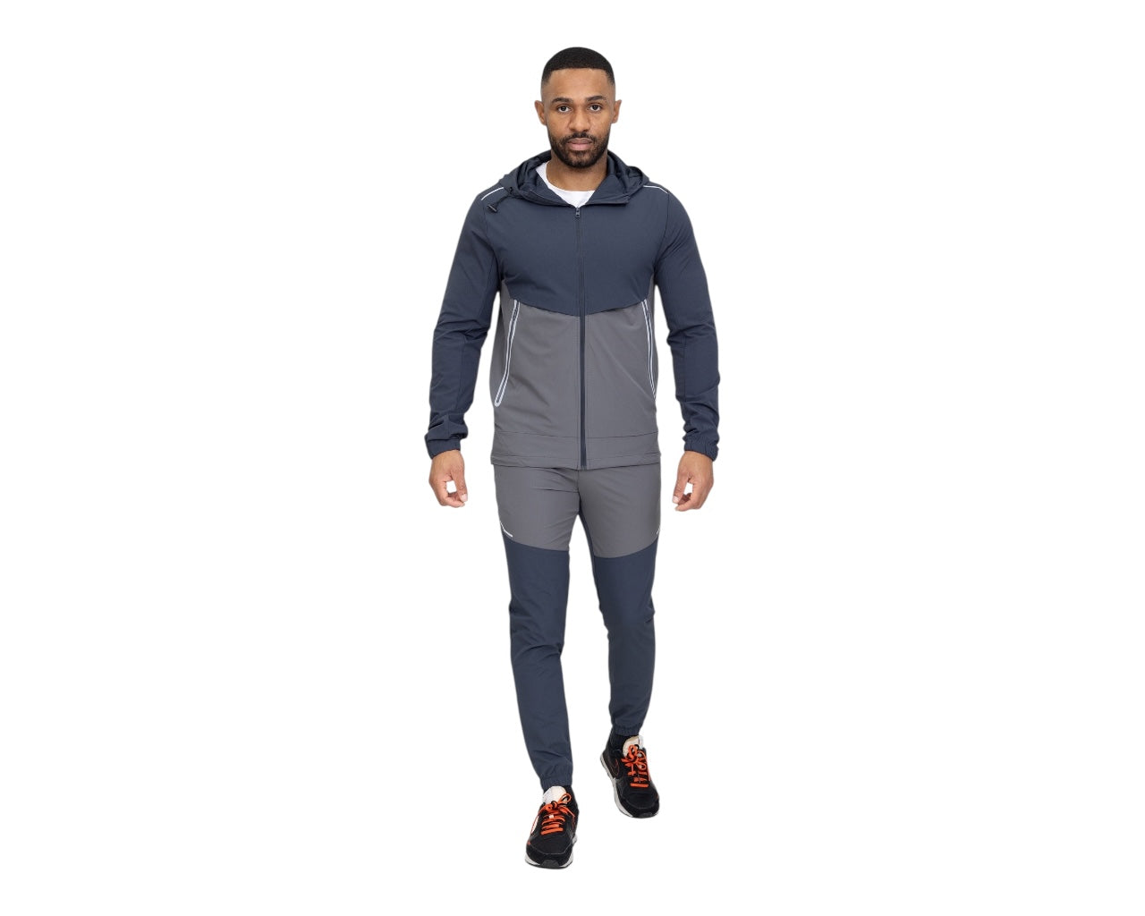 Colour Block Hooded Tech Tracksuit