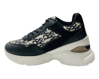 Chunky Sole Lace Up Wedge Trainers
