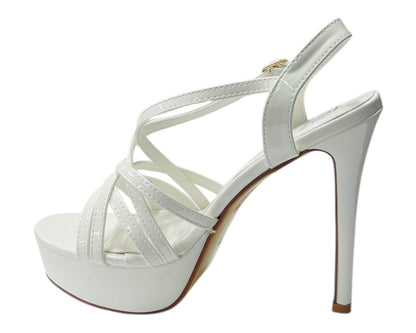 Crossover Ankle Strap Stiletto Heel Platform Shoes