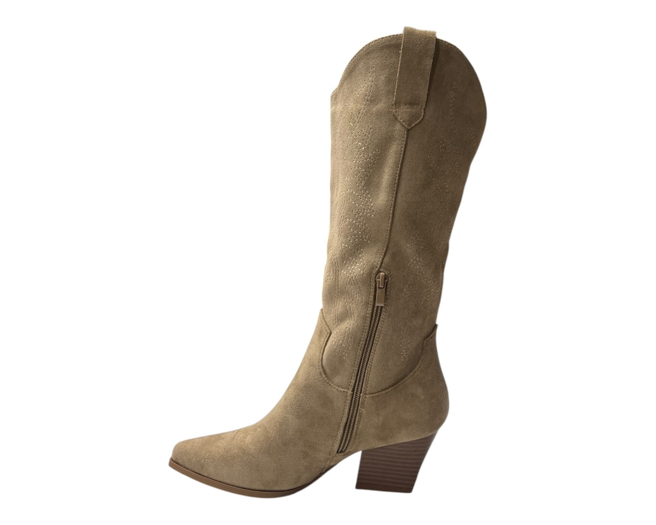 Mid Calf Western Embroidered Cowboy Boots