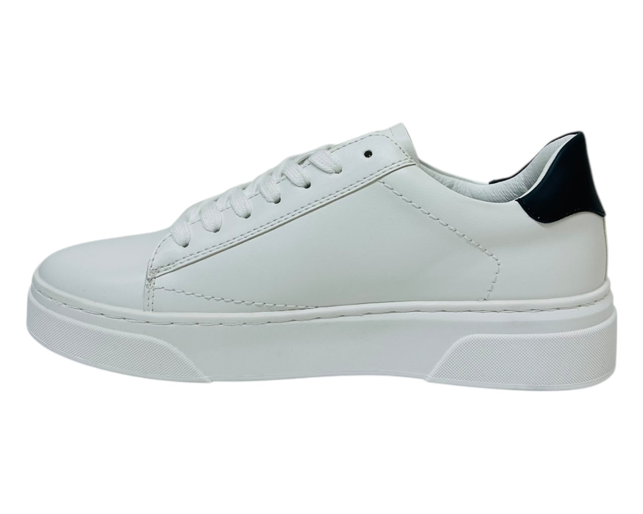 Faux Leather Casual Lace Up Trainers