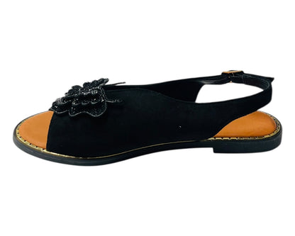 Ankle Strap Flat Sole Butterfly Sandals