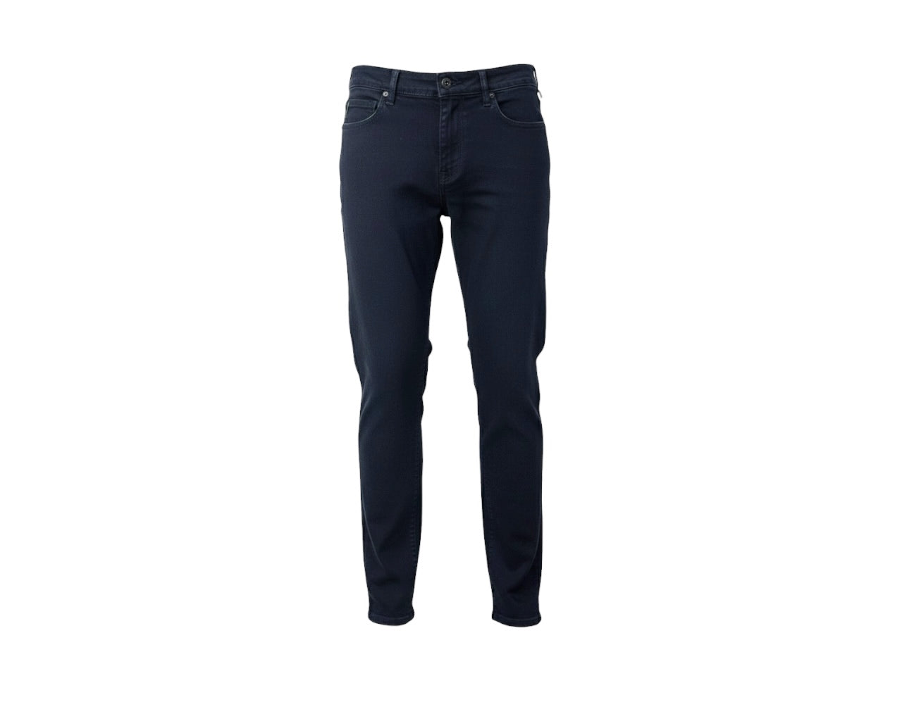 Regular Fit Zip Fly Dark Blue Jeans