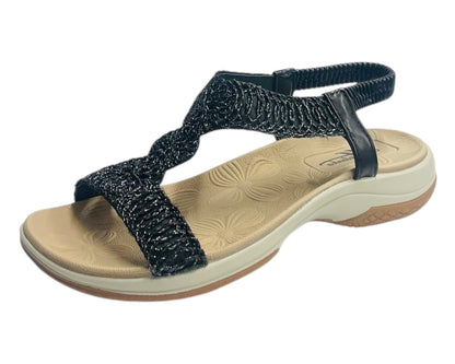 Elastic Ankle Strap Comfy Sandals