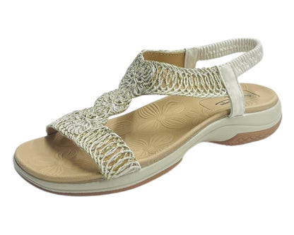 Elastic Ankle Strap Comfy Sandals