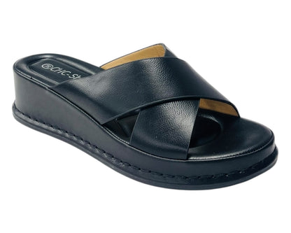 Lightweight Cross Strap Wedge Sandals