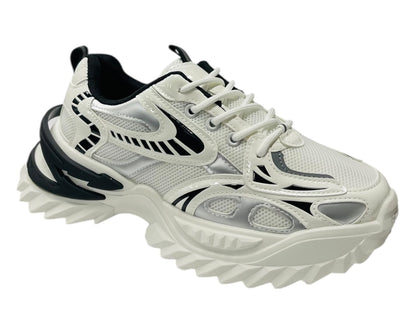 Chunky Sole Lace Up Mesh Sports Trainers