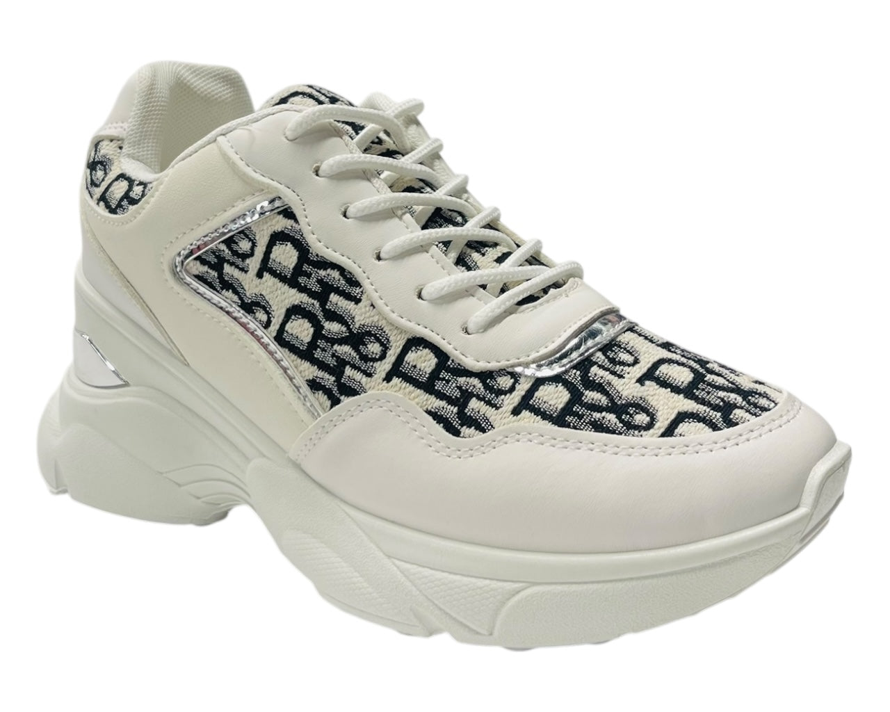 Chunky Sole Lace Up Wedge Trainers