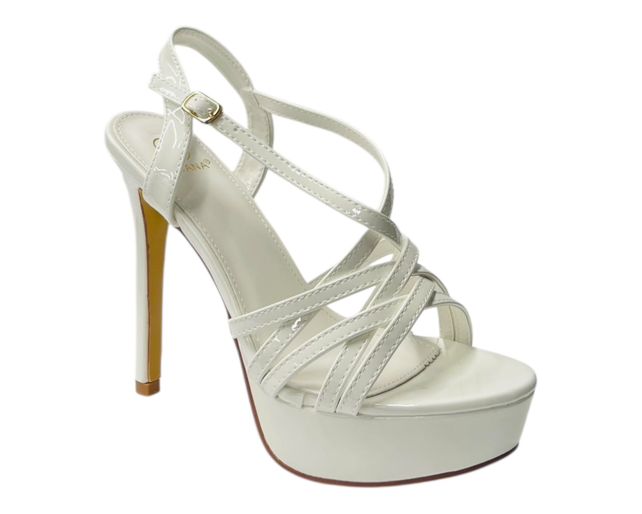 Crossover Ankle Strap Stiletto Heel Platform Shoes