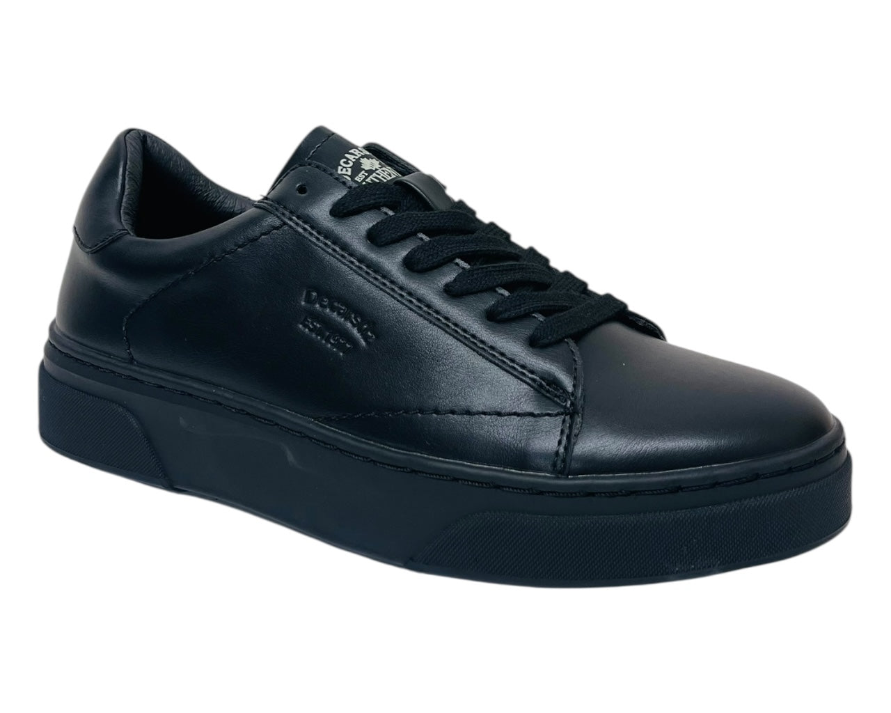 Faux Leather Casual Lace Up Trainers