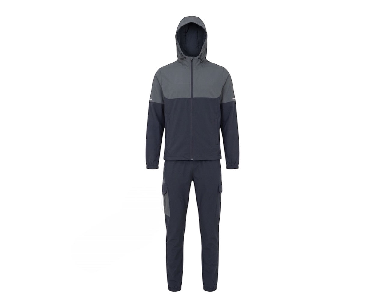 Colour Block Cargo Pant Hooded Tech Tracksuit