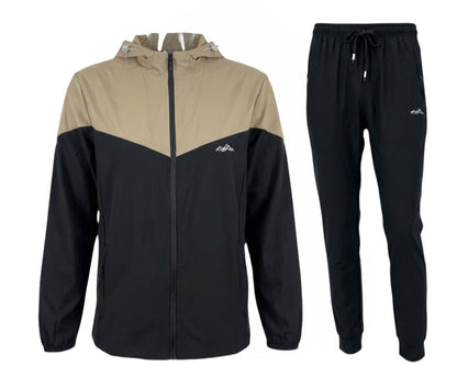 Colour Block Lightweight Hooded Tech Tracksuit