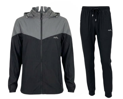 Colour Block Lightweight Hooded Tech Tracksuit
