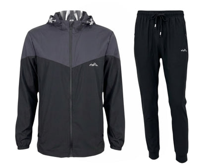 Colour Block Lightweight Hooded Tech Tracksuit