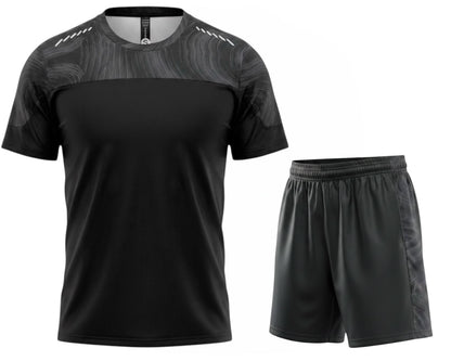 Colour Block Quick Drying Breathable T-Shirt Shorts Set