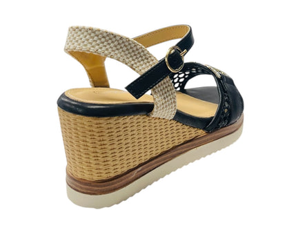 Ankle Strap Padded Wedge Sandals