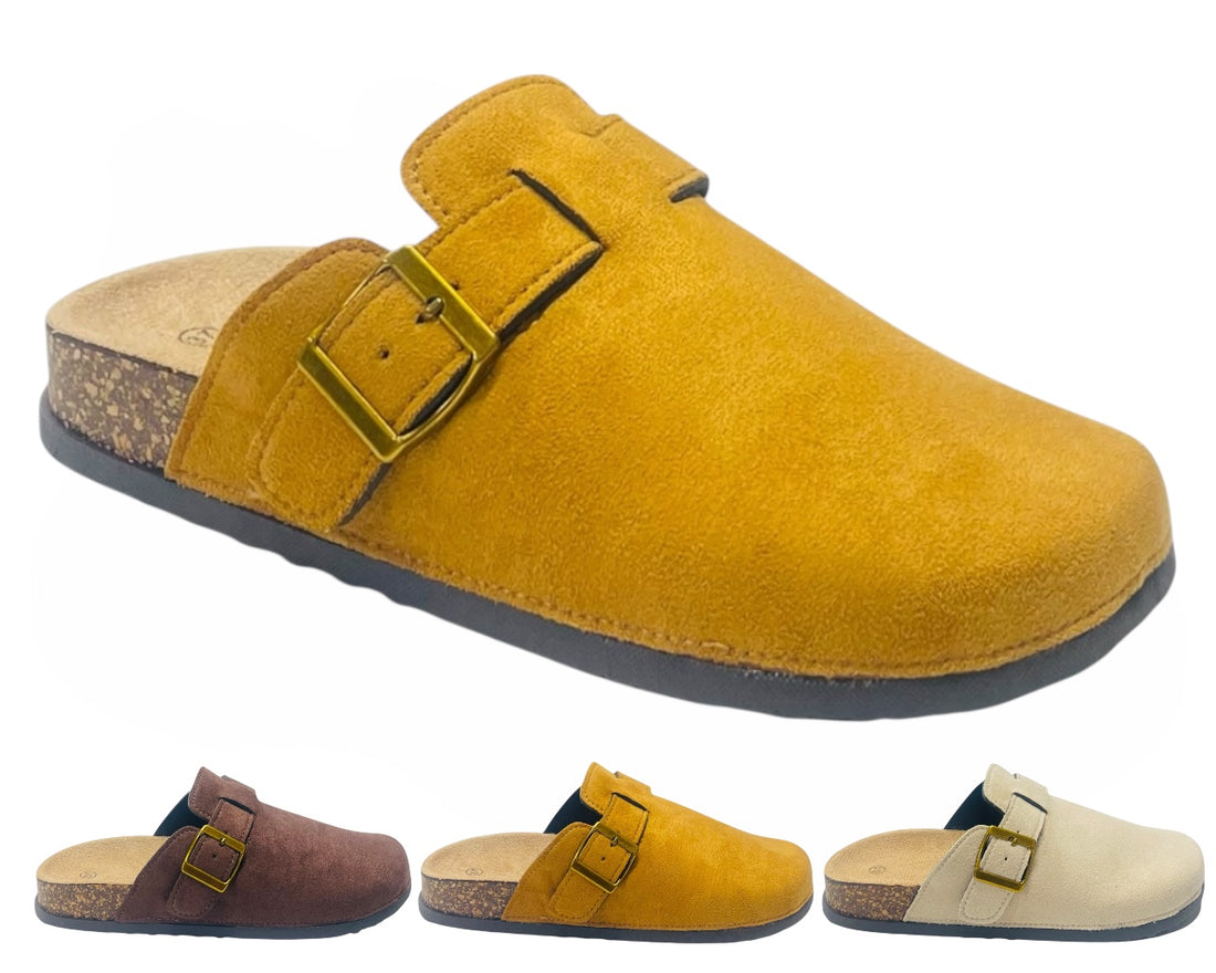 Faux Suede Clogs Slip On Mule Sandals