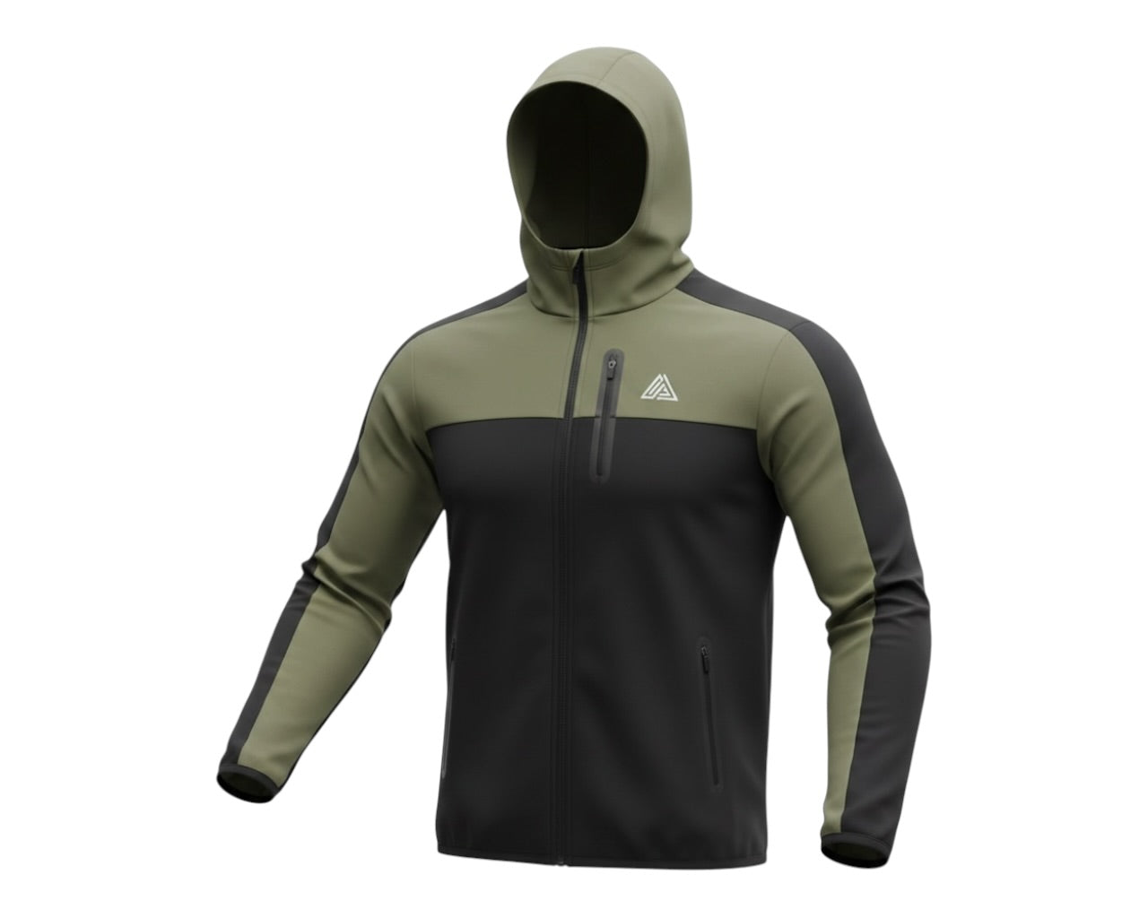 Mountain Views Colour Block Full Zip Hooded Tracksuit