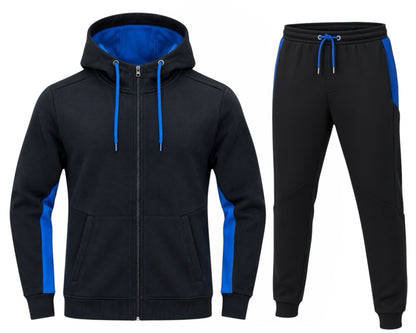 Regular Fit Full Zip Hooded Fleece Tracksuit