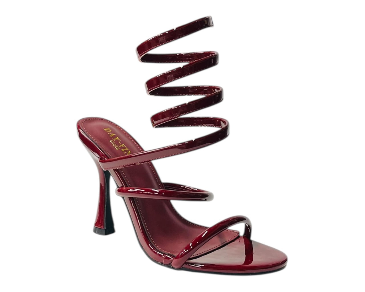 Snake Anklet Round Toe High Heel Sandals