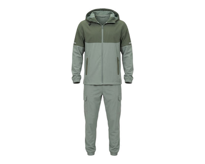 Colour Block Cargo Pant Hooded Tech Tracksuit