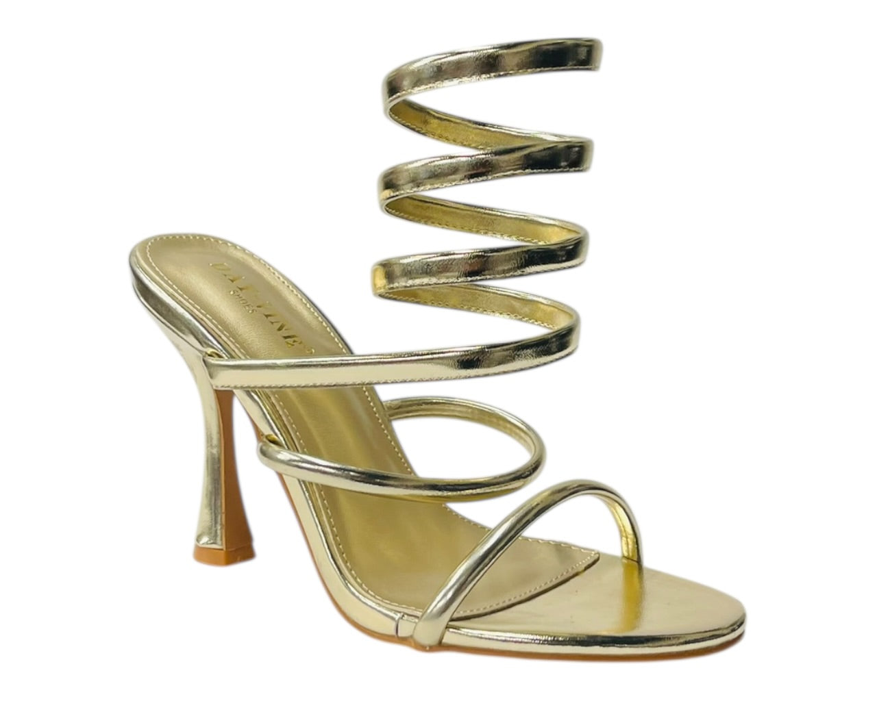 Snake Anklet Round Toe High Heel Sandals